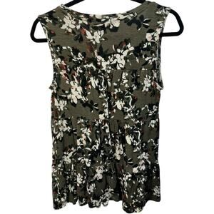 Simply Vera Wang Floral Blouse S Sleeveless Stretch Lightweight Top Cottagecore
